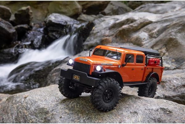 Axial RC Truck SCX24 40's 4 Door Dodge Power Wagon Orange1/24 4 Wheel Drive-RTR (Everything Needed to Run Included) AXI00007T1 - Image 4