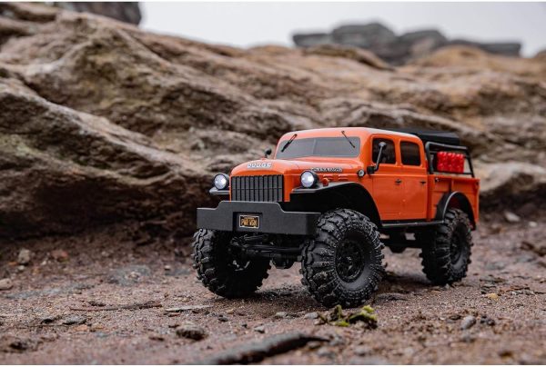 Axial RC Truck SCX24 40's 4 Door Dodge Power Wagon Orange1/24 4 Wheel Drive-RTR (Everything Needed to Run Included) AXI00007T1 - Image 8