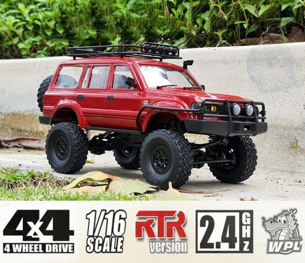 WPL C54-1 RC Crawler 1/16 RC Truck Off Road RC Rock Crawler 4x4 All Terrain RTR with Proportional Control 260 Motor Upgraded Chassis Counter Rotating Gearbox 2 Batteries Hobby Toy Adult - Image 5