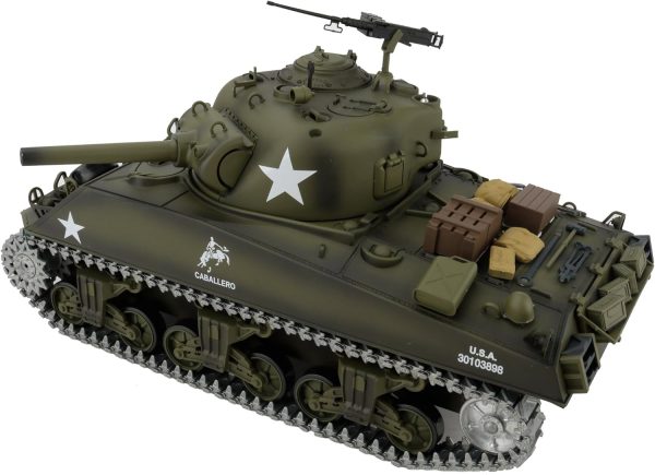 Modified TK7.0 Edition 1/16 2.4ghz Remote Control US M4A3 Sherman Tank Model(360-Degree Rotating Turret)(Steel Gear Gearbox)(3800mah Battery)(Metal Tracks &Sprocket Wheel & Idle Wheel) - Image 7