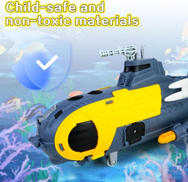 CORPER TOYS Ocean Submarine Toys Playset for Kids with Sea Animals and Vehicles Set Toy Gift for Birthday Christmas - Image 6