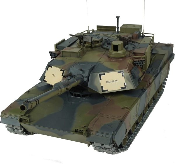 Heng Long Modified Edition 1/16 2.4ghz Remote Control US M1A2 Abrams Tank Camouflage Color(360-Degree Rotating Turret)(Steel Gear Gearbox)(3800mah Battery)(Metal Tracks &Sprocket Wheel & Idle Wheel) - Image 6