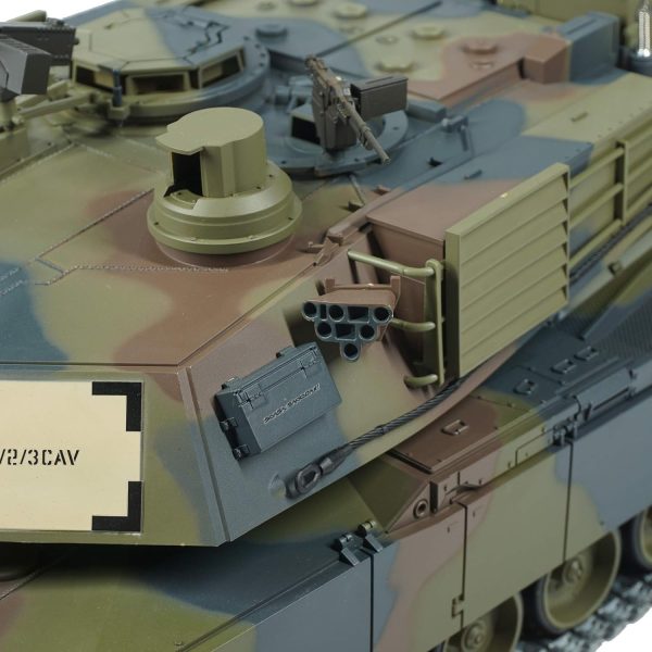 Heng Long Modified Edition 1/16 2.4ghz Remote Control US M1A2 Abrams Tank Camouflage Color(360-Degree Rotating Turret)(Steel Gear Gearbox)(3800mah Battery)(Metal Tracks &Sprocket Wheel & Idle Wheel) - Image 7