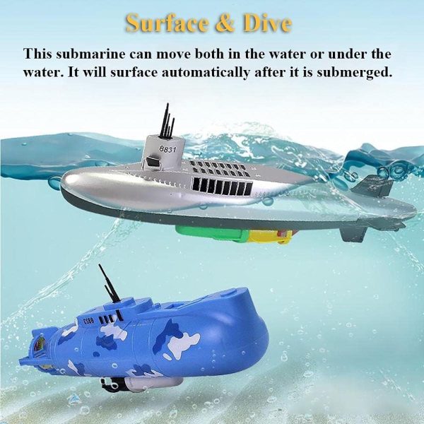 Electric Submarine Toy Funny Pigboat Bath Toy Military Submarine Model Toy SUB Water Toy Bathtub Submarine Floating Toy for Kids (8823) - Image 4