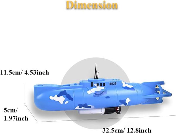 Electric Submarine Toy Funny Pigboat Bath Toy Military Submarine Model Toy SUB Water Toy Bathtub Submarine Floating Toy for Kids (8823) - Image 8