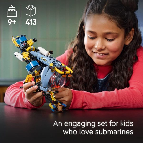 LEGO Technic Deep-Sea Research Submarine Toy - Building Toy for Kids, Boys and Girls, Ages 9+ - Creative and Unique Gift Idea for Birthdays - Movable Propellers and More - 42201 - Image 3