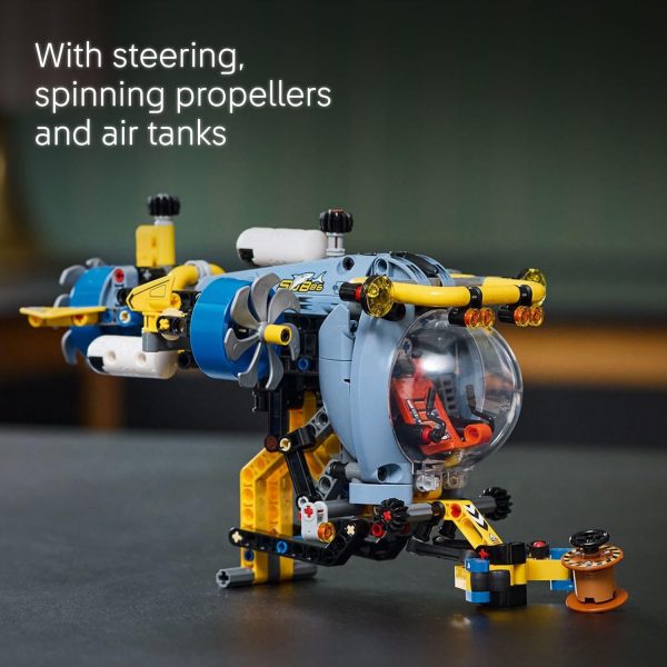 LEGO Technic Deep-Sea Research Submarine Toy - Building Toy for Kids, Boys and Girls, Ages 9+ - Creative and Unique Gift Idea for Birthdays - Movable Propellers and More - 42201 - Image 4