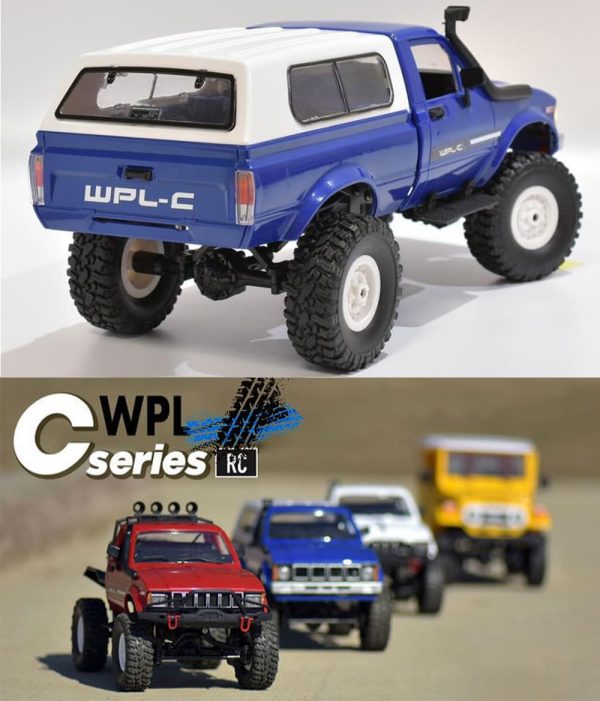 RC Crawler WPL C24 RC Rock Crawler RC Truck 4x4 Off Road RTR, 1/16 Scale Remote Control Truck All Terrain 2.4 Ghz with Proportional Steering LED Lights Hobby Toys Adult - Image 8