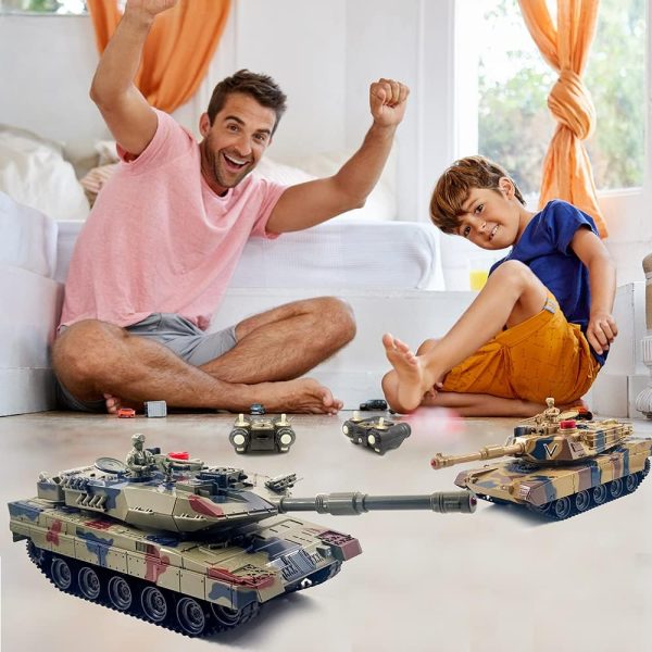 Remote Control Tank for Boys,1:24 RC Army Tank,Alloy Material with Smoke,Lights & Sounds,Panther Tank Toy,Great Gift Toy for Kids - Image 10