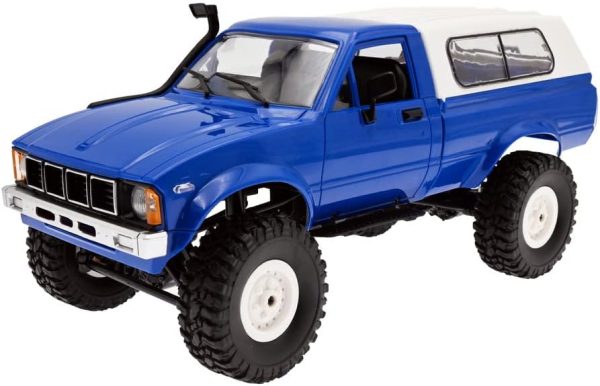 The perseids RC Rock Crawler WPL C24 RTR 1/16 Pickup Trucks Blue with LED Lights 2.4Ghz 4x4 Off-Road RC Semi Trucks All Terrain Car, RC Crawler Remote Control Truck for Adults - Image 2