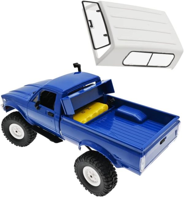 The perseids RC Rock Crawler WPL C24 RTR 1/16 Pickup Trucks Blue with LED Lights 2.4Ghz 4x4 Off-Road RC Semi Trucks All Terrain Car, RC Crawler Remote Control Truck for Adults - Image 4