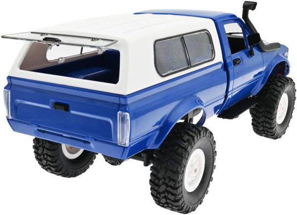 The perseids RC Rock Crawler WPL C24 RTR 1/16 Pickup Trucks Blue with LED Lights 2.4Ghz 4x4 Off-Road RC Semi Trucks All Terrain Car, RC Crawler Remote Control Truck for Adults - Image 5