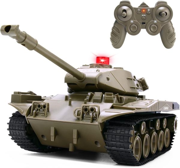 Remote Control Tank for Kids, M41A3 American Army Battle Tank, Programmable RC Tanks with Lights & Realistic Sounds, RC Military All Terrain Off-Road Vehicles, Great Gift Tank Toy for Boys - Image 2