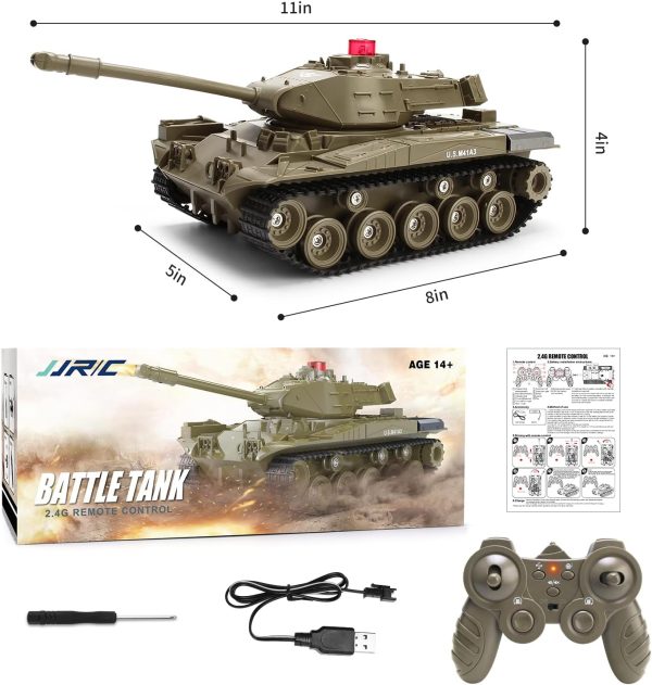 Remote Control Tank for Kids, M41A3 American Army Battle Tank, Programmable RC Tanks with Lights & Realistic Sounds, RC Military All Terrain Off-Road Vehicles, Great Gift Tank Toy for Boys - Image 7