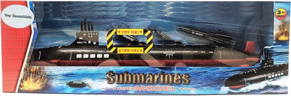 16.5 Inch Toy Navy Black Submarine with Sound Effects and Torpedo (2 Pack) - Image 8