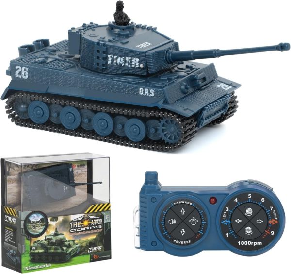 1:72 Mini RC Tank Car – 2.4GHz Remote Control Military Armored Vehicle with 360° Rotating Turret, Realistic Sound, Recoil, and Durable Tracks Perfect for Tank Battles & Simulation Games - Image 2