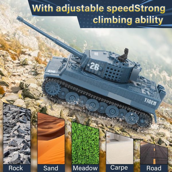 1:72 Mini RC Tank Car – 2.4GHz Remote Control Military Armored Vehicle with 360° Rotating Turret, Realistic Sound, Recoil, and Durable Tracks Perfect for Tank Battles & Simulation Games - Image 4