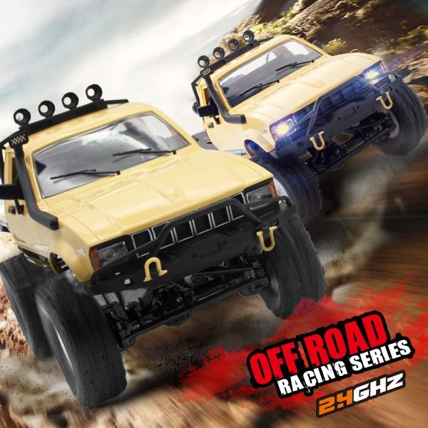 Mostop RC Car C14 Rock Crawler RC Truck 4x4 Climbing Vehicle with 2 Batteries, 2.4 Ghz Remote Control Car All Terrain Rock Crawler RC Car with Light & 2 Batteries, 4WD Off Road Hobby RC Cars for Boys - Image 6