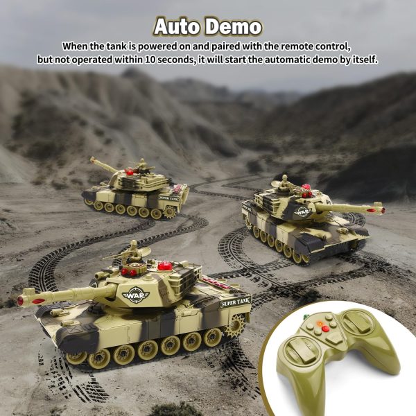 Remote Control Tank for Boys - Kids Simulated Army Tank Toy, 1:28 Scale 8 Channels RC Tanks with Toy Soldiers, 2 Batteries, Rotating Turret & Sound, Military Toys Great Gift for Boys Age 8 9 10 - Image 6