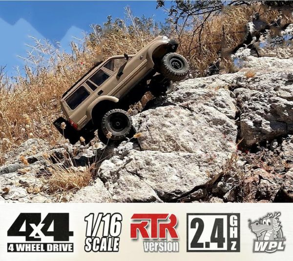 RC Rock Crawler RC Truck 4x4 WPL C54-1 RTR 1/16 Scale RC Crawler, Off Road Truck All Terrain with Upgraded Chassis and Shock, 260 Motor New Gearbox, Bumper Roof Rack Hobby Toy Adult - Image 5