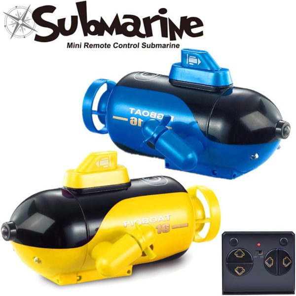 GoolRC Mini Remote Control Submarine, RC Submarine Toy 4-Channel Remote Control Toy Forward/Diving, Backward/Surfacing, Left Turn, Right Turn Yellow - Image 5