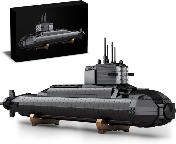 Strategic Nuclear Submarine Building Toy Set with Lights, WW2 Military Battleship Army War Vehicles Historical Collection Model, Gifts for 10, 12, 14, 16+ Year Old Kid, Teens, Adults Home Office Decor - Image 2