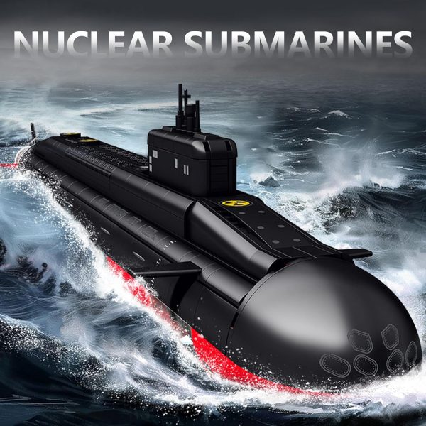 HI-REEKE Submarine Building Block Set, Military Nuclear Submarine Battle Ship Toy for Teen - Image 3