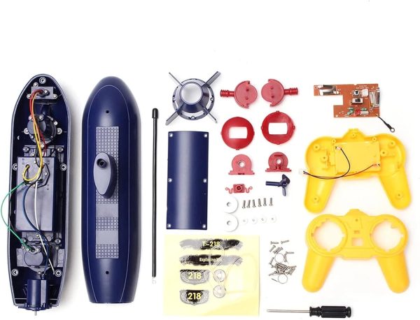 Mini RC Submarine, 2.4GHz Remote Control Boat, 6 Channels DIY Under Water Ship RC Boat for Kids - Image 10