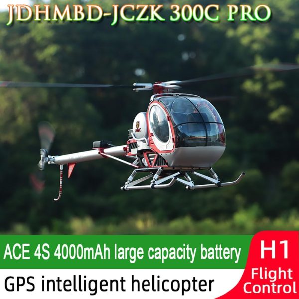 RC Helicopter with GPS for Adults, JCZK 300C PRO 2.4G 12CH Flybarless RC Helicopter Model with H1 Smart Flight Control, LED Navigation Light System and Opening Doors - Image 4