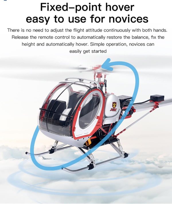 RC Helicopter with GPS for Adults, JCZK 300C PRO 2.4G 12CH Flybarless RC Helicopter Model with H1 Smart Flight Control, LED Navigation Light System and Opening Doors - Image 8