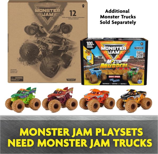 Monster Jam, Ultimate Arena Playmat & Storage with 2 Exclusive Monster Trucks, 1:64 Scale, 20 Accessories, Kids Toys for Boys and Girls Ages 4 and Up - Image 11