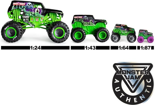 Monster Jam, Official Grave Digger Monster Truck, Collector Die-Cast Vehicle, 1:24 Scale, Kids Toys for Boys Ages 3 and up - Image 7