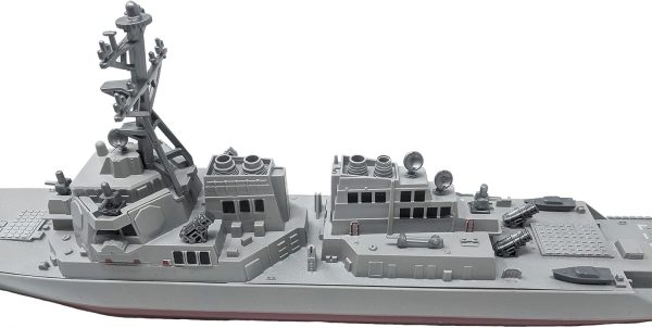 Toy Aircraft Carrier Submarine Destroyer Ship Combo with Military Vehicles and Fighter Jets - Image 9