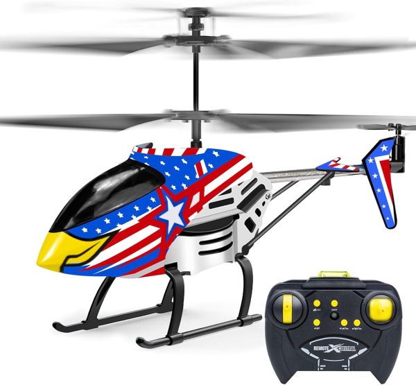 Remote Control Helicopter Toys for Boys Girls 8-10 11 12 13 14 Year Gifts, 2.4GHz 3.5 Channel Rc Helicopter Drones with LEDs for Kids Beginner- Easy to Fly Indoor,Eagle - Image 2