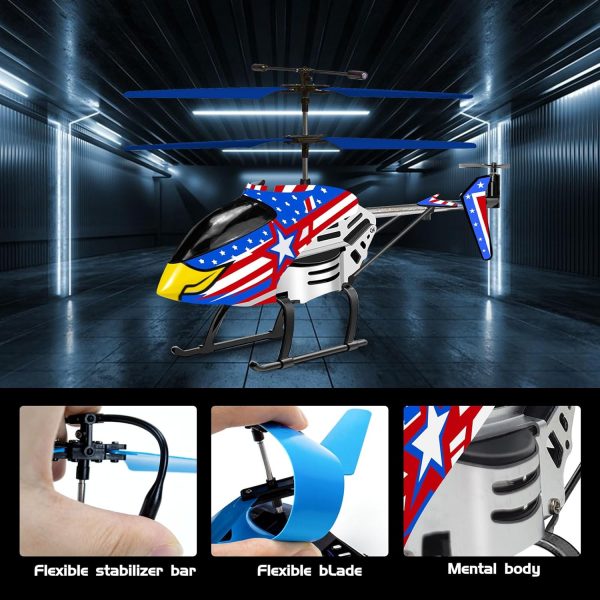 Remote Control Helicopter Toys for Boys Girls 8-10 11 12 13 14 Year Gifts, 2.4GHz 3.5 Channel Rc Helicopter Drones with LEDs for Kids Beginner- Easy to Fly Indoor,Eagle - Image 5