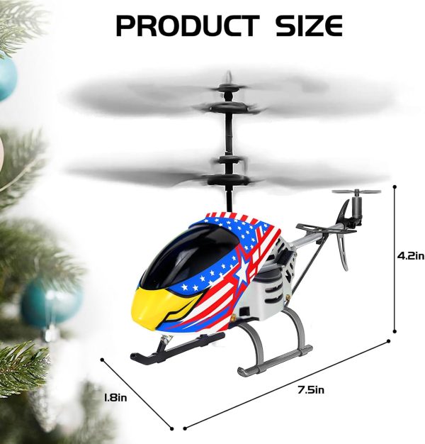 Remote Control Helicopter Toys for Boys Girls 8-10 11 12 13 14 Year Gifts, 2.4GHz 3.5 Channel Rc Helicopter Drones with LEDs for Kids Beginner- Easy to Fly Indoor,Eagle - Image 6