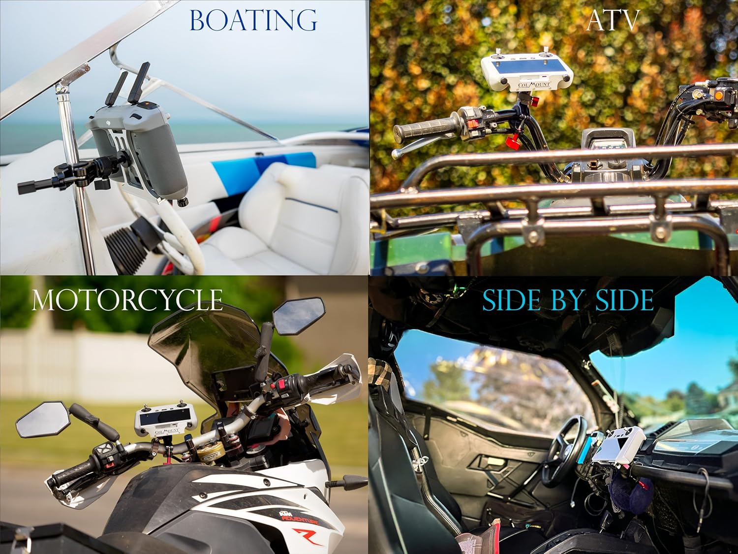 Mount Platform for DJI RC 2 Controller for Mini 4 Pro and Air 3/3S as Bike Mount, Boat, Motorcycle, ATV, and Tripod Mount with Male 1/4-20 Adapter Compatible with GoPro Mounts - RC2PAK1 - Image 7