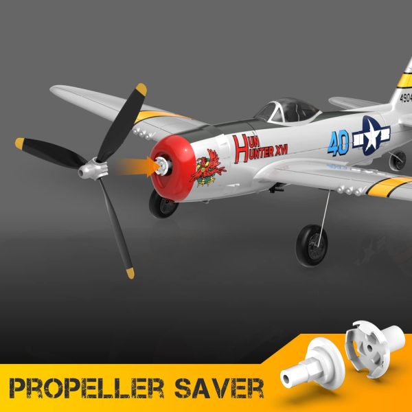 RC Plane 4 Channel Remote Control Airplane Ready to Fly P-47 6-Axis Gyro System One Key Aerobatic Aircraft with 2 Batteries for Beginners Adults Kids - Image 5