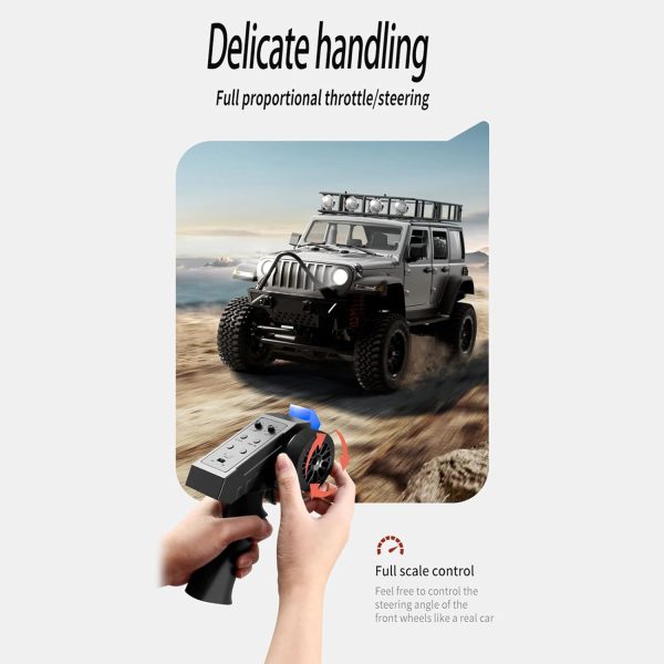 GoolRC RC Crawler, 1:12 Scale 4WD Remote Control Car, Off-Road Truck with Lights, 2.4Ghz RC Rock Crawler 4x4 All Terrain Car Kids Toy with 3 Battery - Image 5