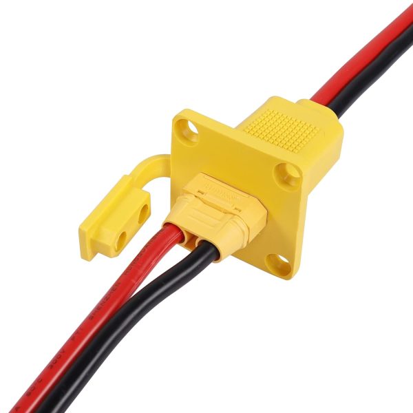 RIIEYOCA XT90 Adapter with Mount Panel Cable 10AWG XT90 Male Plug with Mount Panel to bare wire Power Cable for RC Lipo Battery Solar Panel E-bike Skyzone FPV Monitor Power Supply (30CM) - Image 4