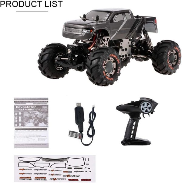 GoolRC 2098B RC Car for Kids and Adults, 1/24 Scale 2.4GHz Remote Control Car, 4WD 4WS Devastator Rock Crawler with Double Servo Off-Road RC Electric Toy Car RTR - Image 10