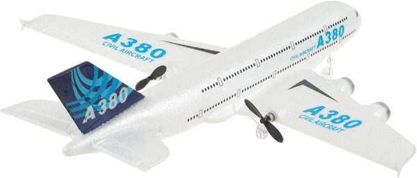 RC Plane,Airbus A380 Remote Control Airplane Ready to Fly, 2 Channels RC Airplane,Remote Control Plane for Kids Boys Children Adults Beginners - Image 3