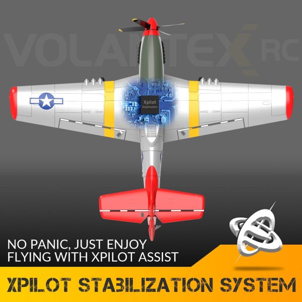 P51D RC Plane, 4CH RC Airplane with High Speed Engine, Remote Control Airplane with Xpilot Stabilization System & Aerobatic, Remote Control Plane Best Gift for Kids - Image 5