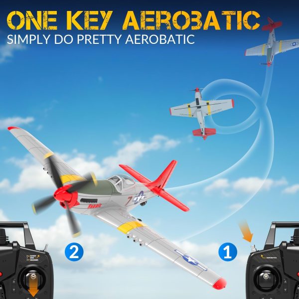 P51D RC Plane, 4CH RC Airplane with High Speed Engine, Remote Control Airplane with Xpilot Stabilization System & Aerobatic, Remote Control Plane Best Gift for Kids - Image 6