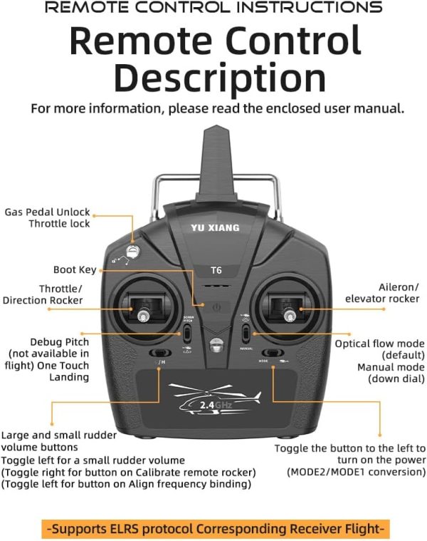 F07 UH-1 Huey RC 1/34 Helicopter, 2.4G 6CH Brushless Direct-Drive 3D/6G Flybarless Helicopter Model (Tri-Battery Version) - Suitable for Advanced Players - Image 4