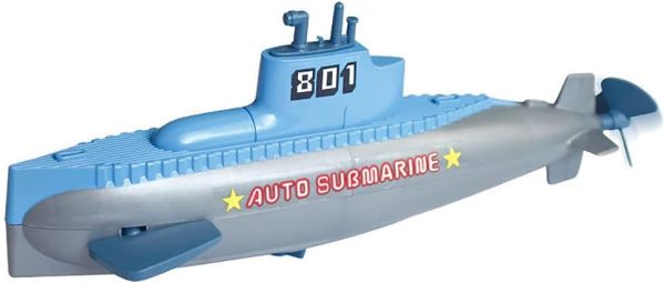 Windup Submarine Bath Toy Clockwork Pigboat Floating Toy SUB Tub Toy Swimming Bathtub Toy Water Toy Fish Tank Toy Submarine Model Toy for Boys and Girls - Image 2