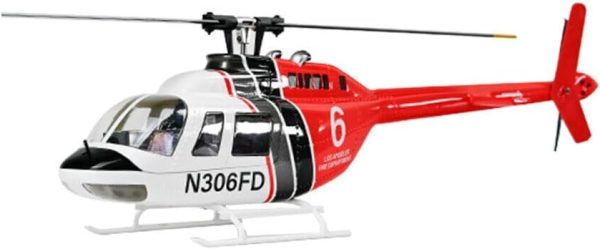 FLYWING Bell-206-V2 RC Helicopter for Adult，470-Class 2.4G RC 6CH Electric Airplane Simulation Aircraft with & 3D Stunt Mode & GPS Positioning, Flying Toys - RTF Version/Left Control - Image 2