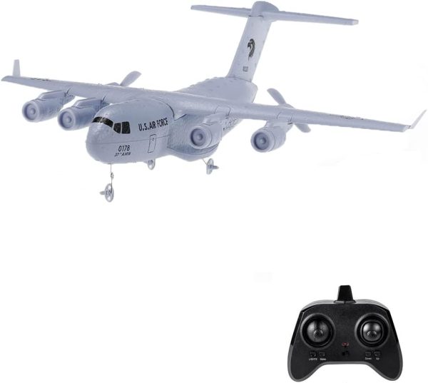 GoolRC C-17 RC Airplane, 2.4GHz 2CH Remote Control Airplane, Military Transport Aircraft with 373mm Wingspan, EPP Foam Fixed-Wing RC Plane, Easy to Fly for Beginners, Kids and Adults - Image 2