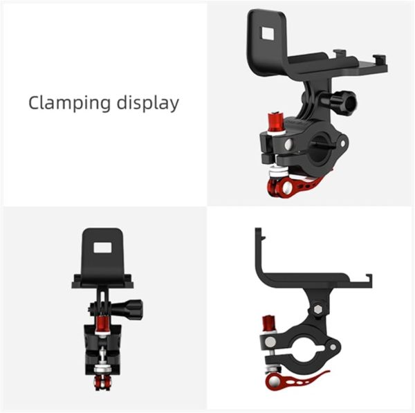 Xmipbs Mavic 3 Bike Bracket Bicycle Mount Holder for DJI Mavic Air 2,Air 2S Mini 2 Mini 3 Pro RC-N1 Controller, Adjustable Handlebar Clamp Clip Remote Controler, Not for DJI RC Controller - Image 4