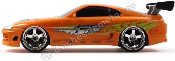 Jada Toys Fast & Furious RC 1995 Toyota Supra Vehicle (1/16 Scale), Orange - Image 5